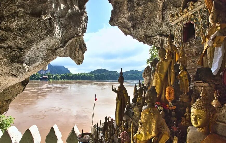 Laos Travel begins with golden skies